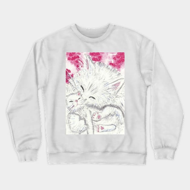 Mother and baby cat Crewneck Sweatshirt by SamsArtworks